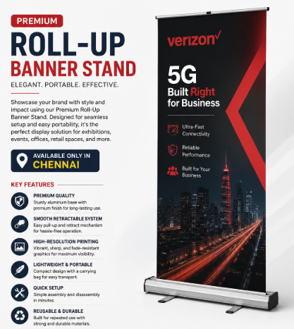 Premium Roll-Up Banner Stand - View 1